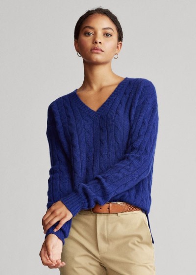 Dámské Svetr Polo Ralph Lauren Cable-Knit Cashmere - 82915-FXEV